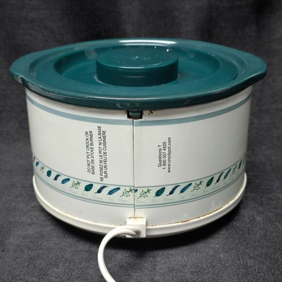 Vintage Rival Crock-ette 1 Qt. Stoneware Slow Cooker Crock Pot & Lid SCR100 - Picture 6 of 13